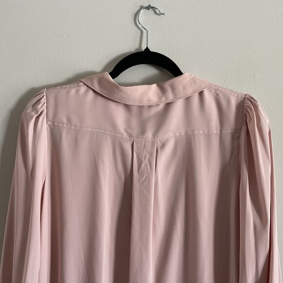 White House Black Market XS Pink Relaxed Button Front Long Sleeve Soft Shirt NWT - Picture 14 of 14